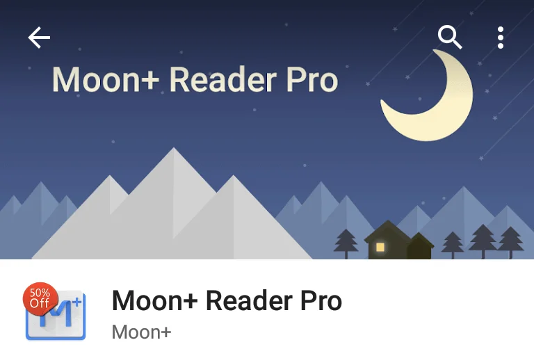 Moon+ Reader Pro promocja i nowy wygląd zgodny z Material design Android Lollipop